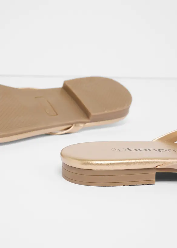 Ciabattine infradito con effetto metallizzato, bonprix