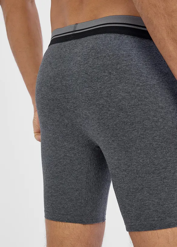 Boxer aderenti lunghi con cotone (pacco da 2), bonprix