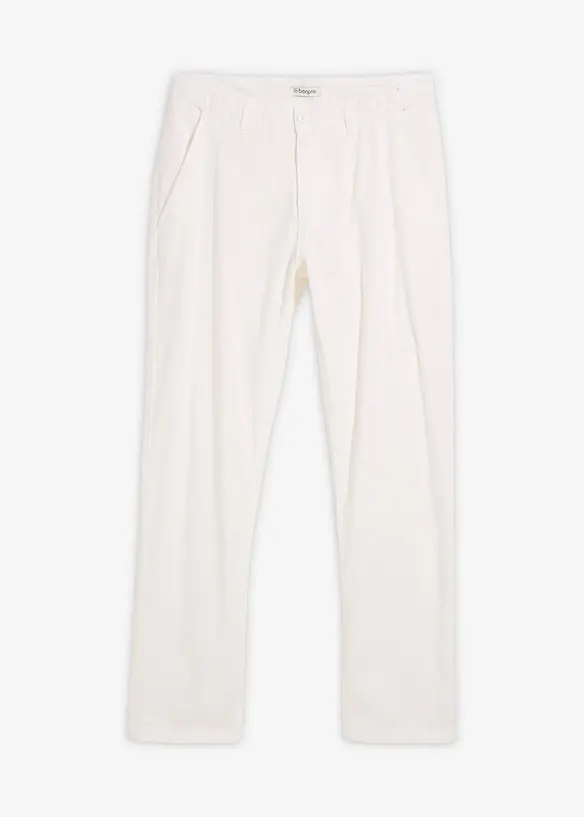 Pantaloni chino in misto lino regular fit, straight, bonprix