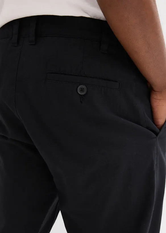 Pantaloni chino in misto lino regular fit, straight, bonprix