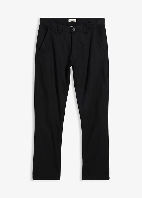 Pantaloni chino in misto lino regular fit, straight, bonprix