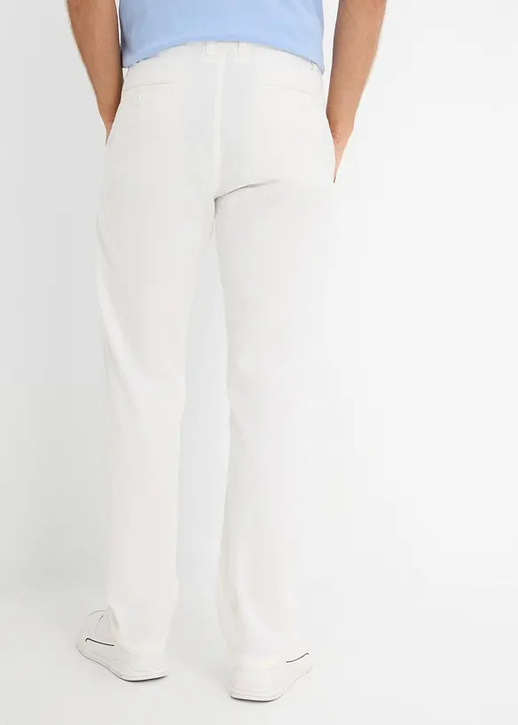 Pantaloni chino in misto lino regular fit, straight, bonprix