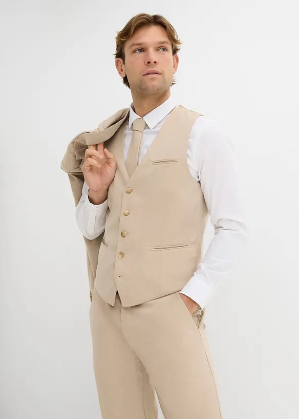 Abito da sposo con gilet e cravatta, regular fit (set 4 pezzi), bonprix