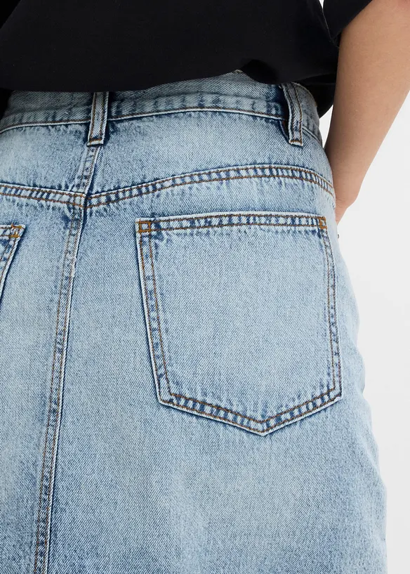 Gonna di jeans con vita asimmetrica, bonprix