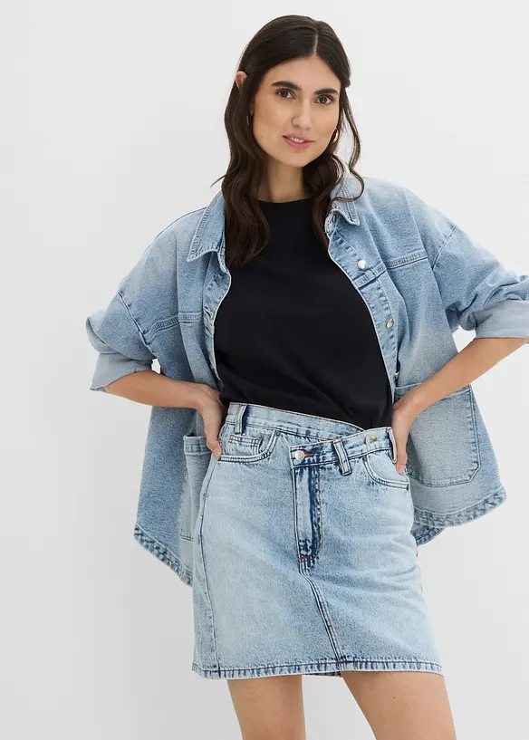 Gonna di jeans con vita asimmetrica, bonprix