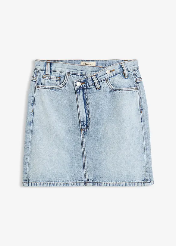 Gonna di jeans con vita asimmetrica, bonprix