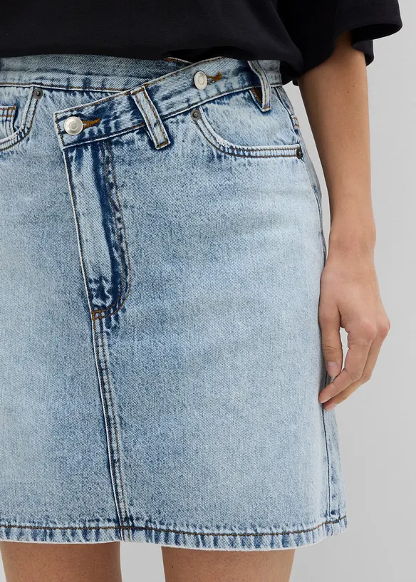 Gonna di jeans con vita asimmetrica, bonprix