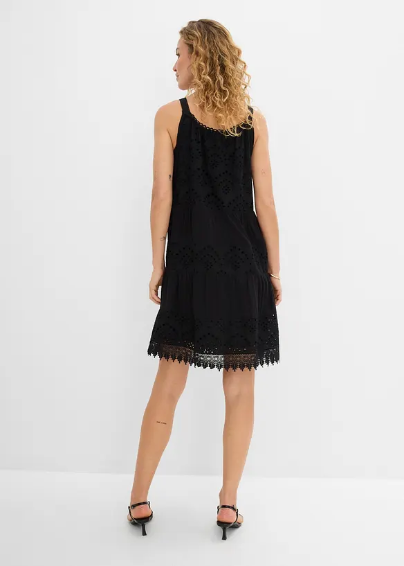 Abito in viscosa con spalline e pizzo, bonprix
