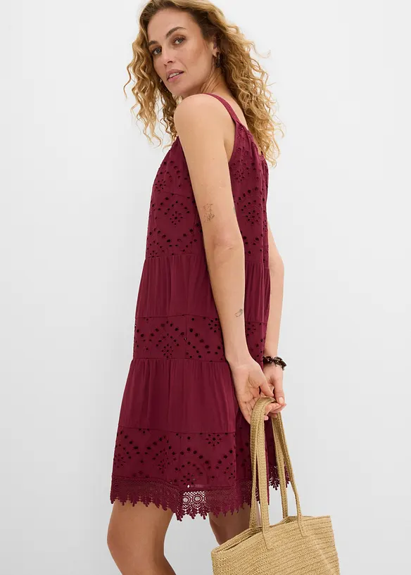 Abito in viscosa con spalline e pizzo, bonprix