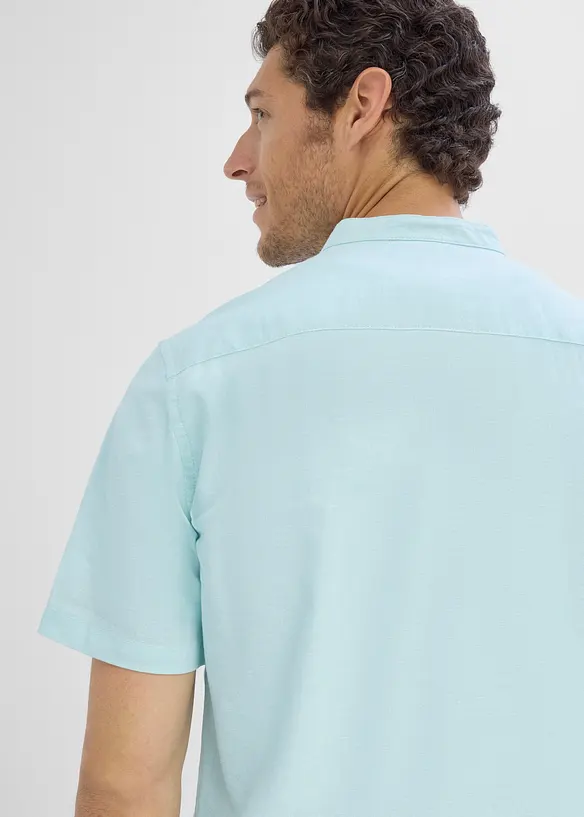 Camicia in misto lino a maniche corte, bonprix