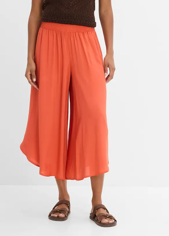Pantaloni culotte al polpaccio in viscosa morbida, bonprix