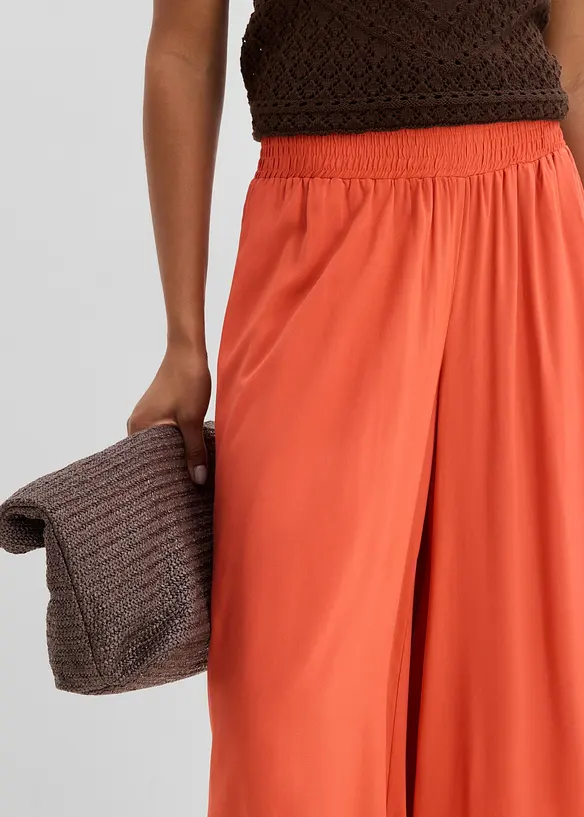 Pantaloni culotte al polpaccio in viscosa morbida, bonprix