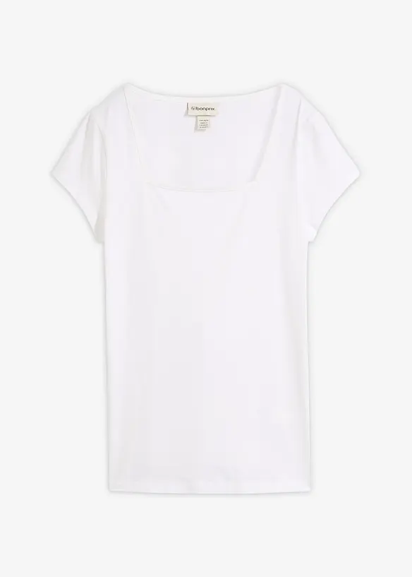 Maglia a maniche corte con scollo quadrato, bonprix
