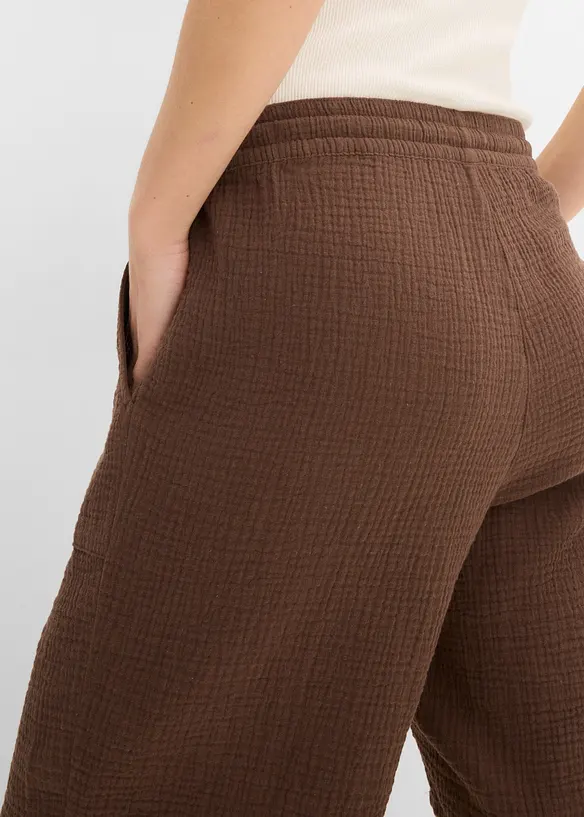 Bermuda in mussola con elastico in vita, bonprix