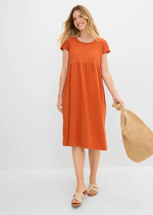 Abito midi in puro cotone biologico, bonprix