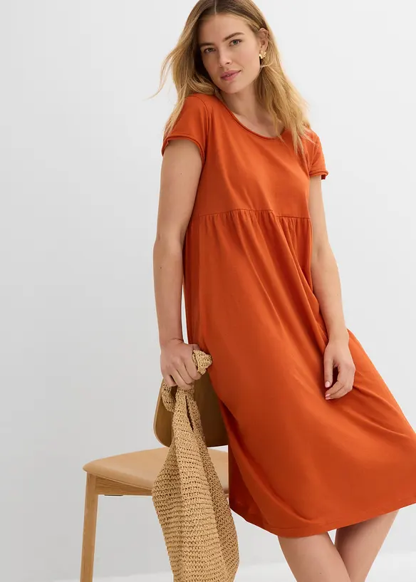 Abito midi in puro cotone biologico, bonprix
