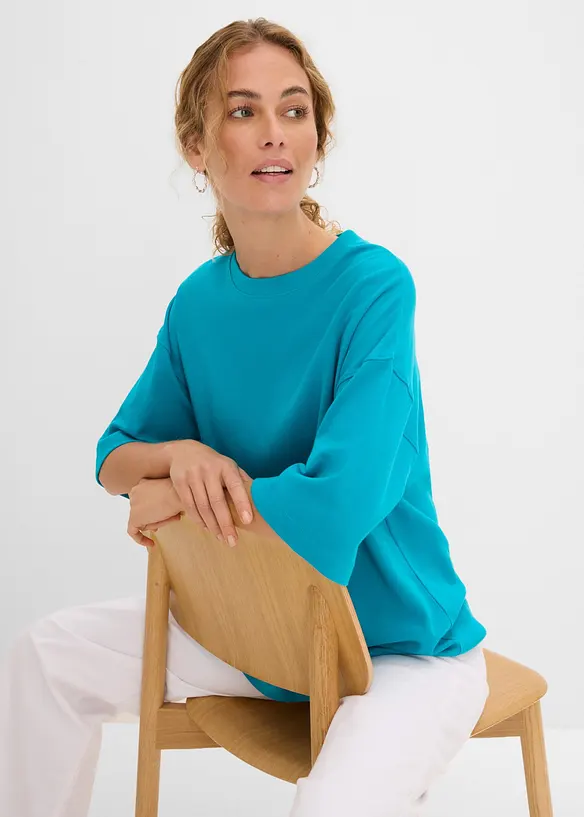 Maxi maglia in puro cotone biologico pesante, bonprix