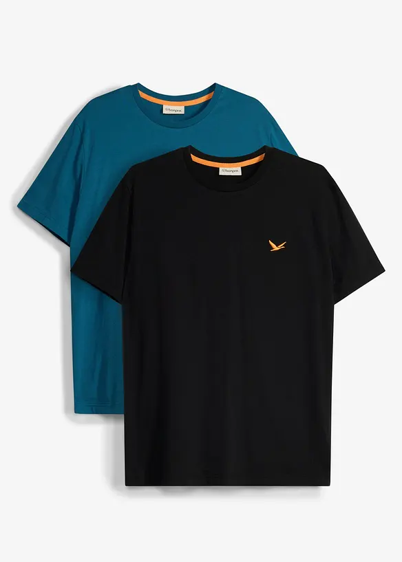 T-shirt in puro cotone biologico (pacco da 2), bonprix
