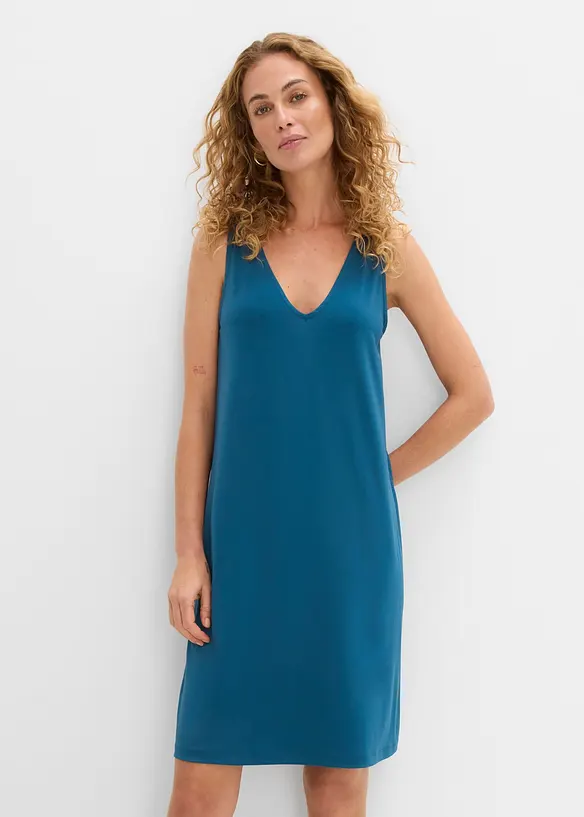 Abito fluido con spalline e scollo a V, bonprix