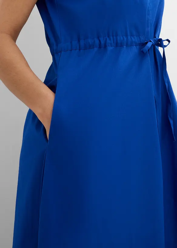 Abito in popeline di cotone con coulisse regolabile, bonprix