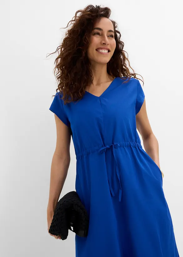Abito in popeline di cotone con coulisse regolabile, bonprix