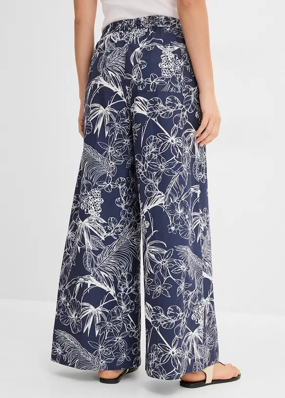 Pantaloni larghi in puro cotone, bonprix