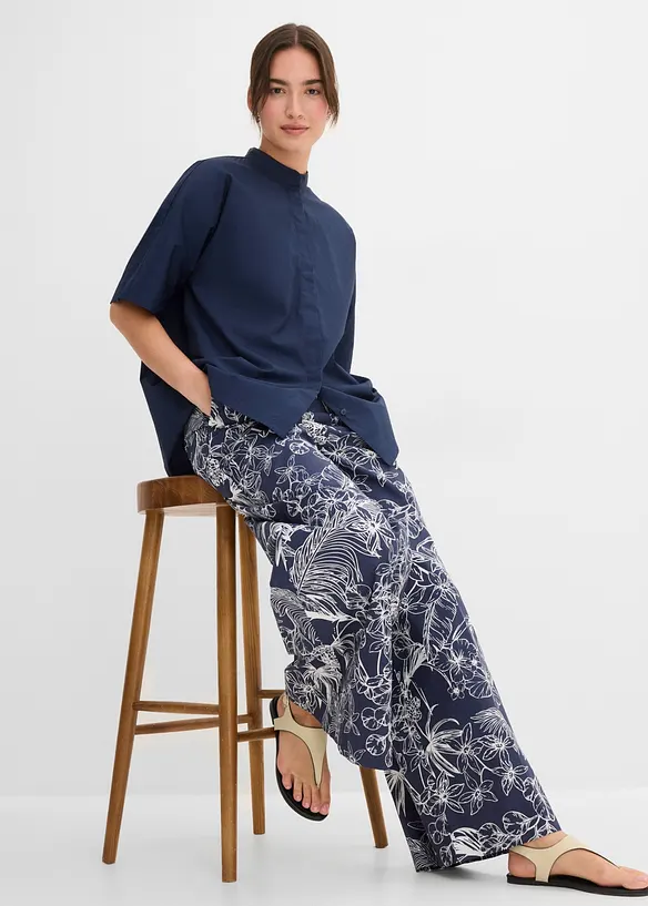 Pantaloni larghi in puro cotone, bonprix