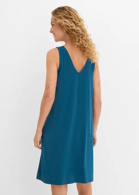 Abito fluido con spalline e scollo a V, bonprix