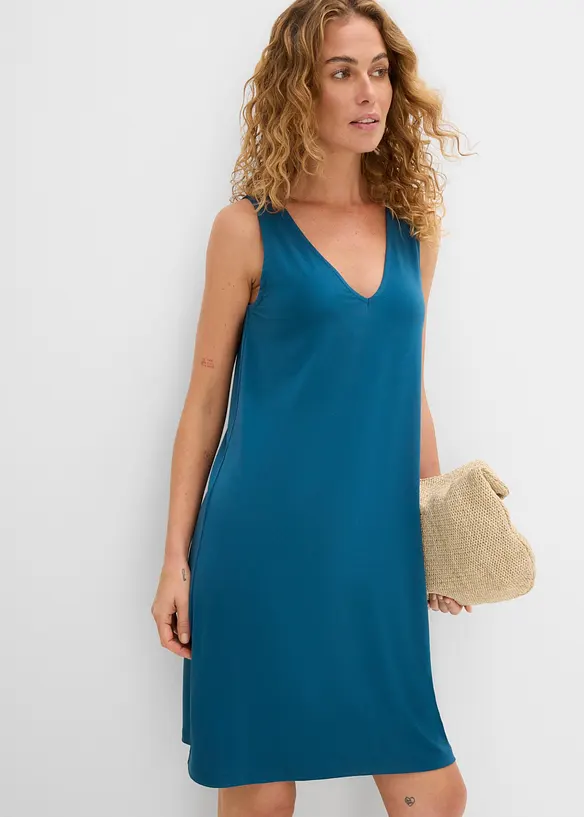Abito fluido con spalline e scollo a V, bonprix