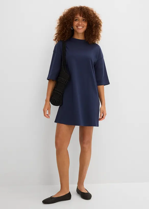 Abito oversize in maglina di cotone biologico pesante, bonprix