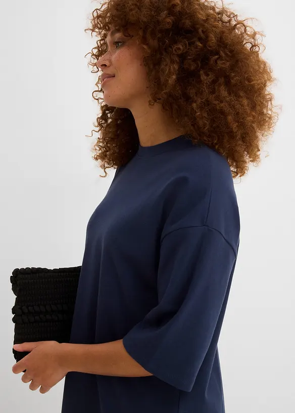 Abito oversize in maglina di cotone biologico pesante, bonprix