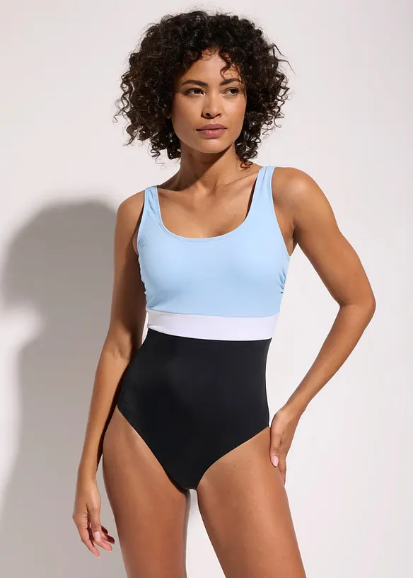Costume intero ad asciugatura rapida in color block, bonprix