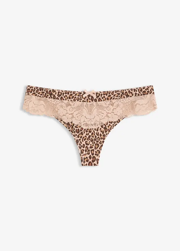 Culotte brasiliana con motivo leopardato, bonprix