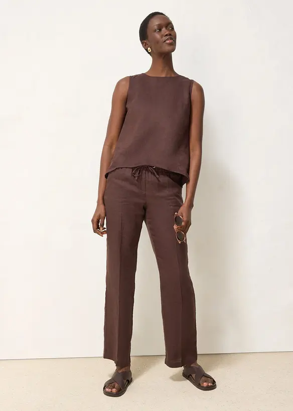 Top in puro lino, bonprix
