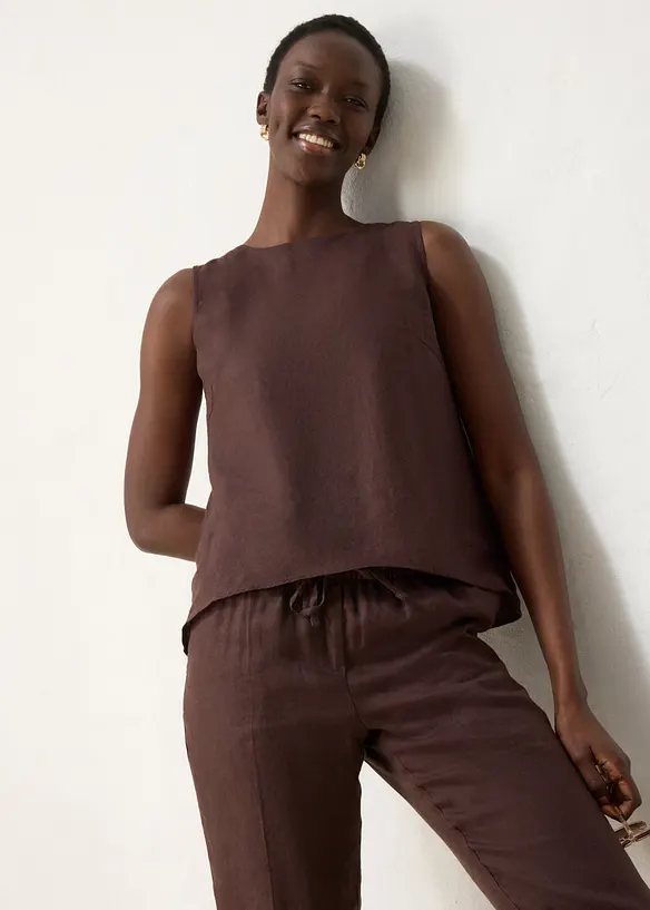 Top in puro lino, bonprix