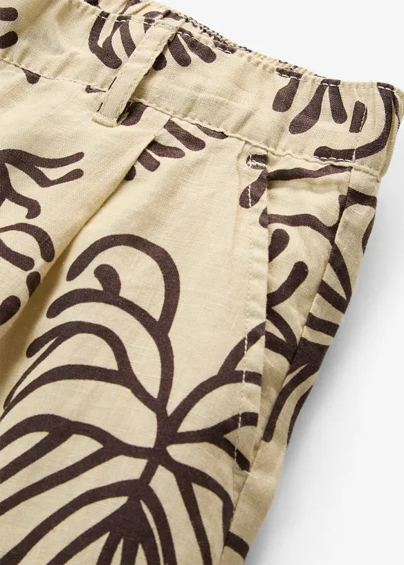 Pantaloni larghi in puro lino, bonprix