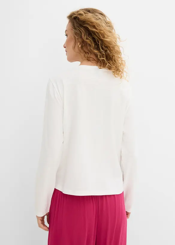 Maglia di puro cotone con pizzo, bonprix