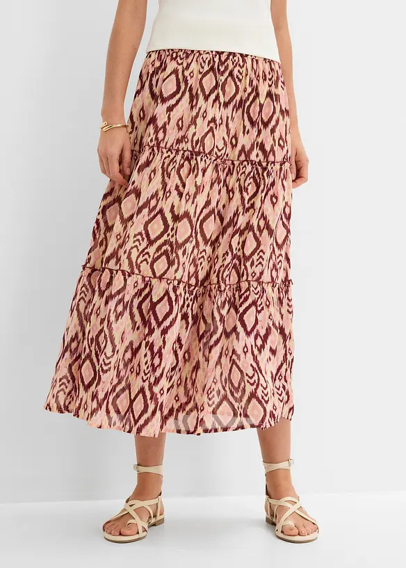 Gonna a balze in chiffon, bonprix