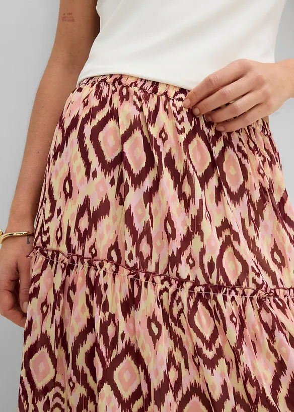 Gonna a balze in chiffon, bonprix