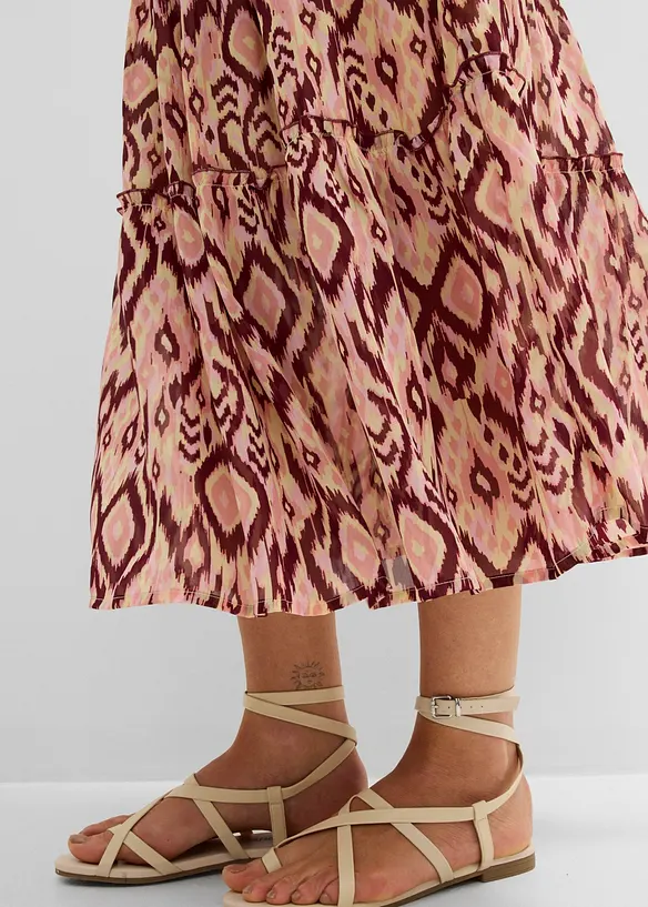 Gonna a balze in chiffon, bonprix