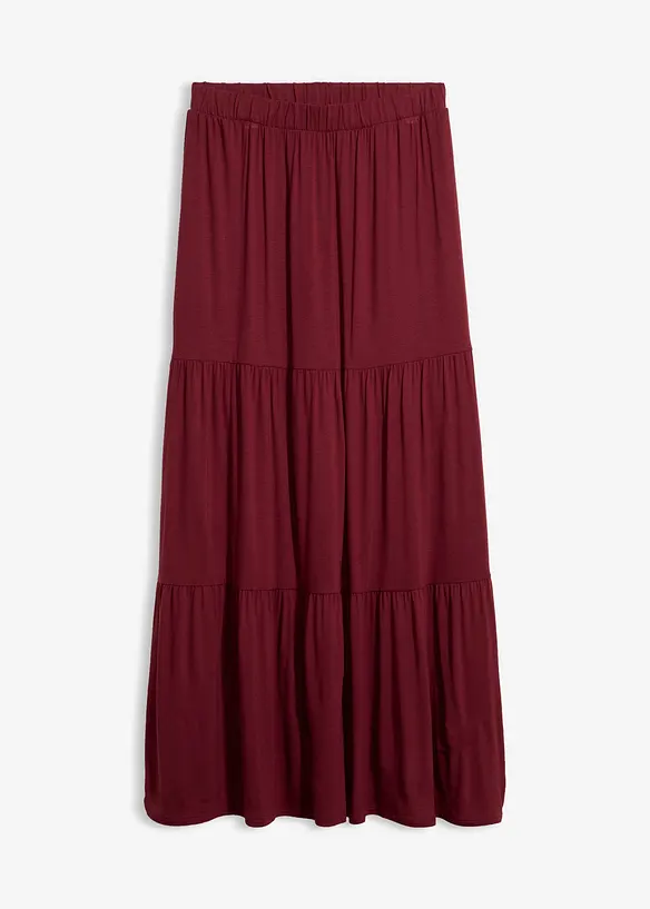 Gonna a balze in misto viscosa fluido, bonprix