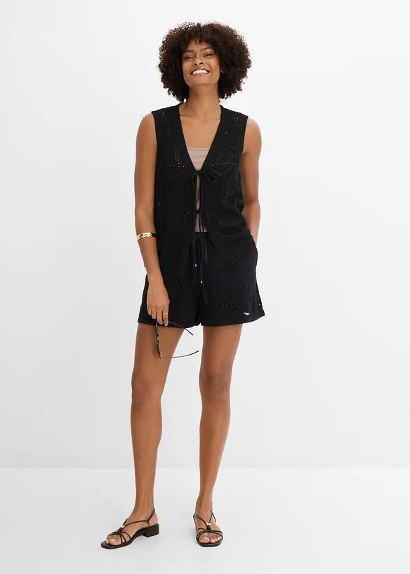 Shorts traforati in misto cotone, bonprix