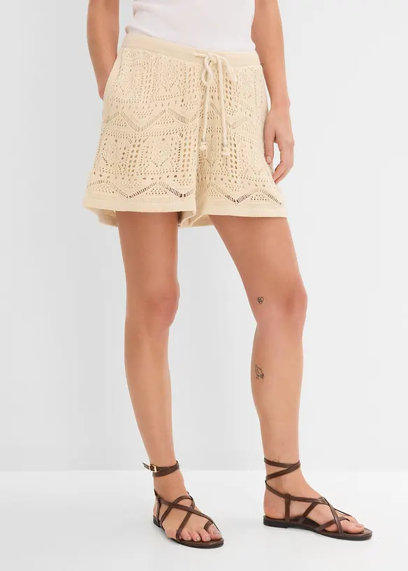 Shorts traforati in misto cotone, bonprix