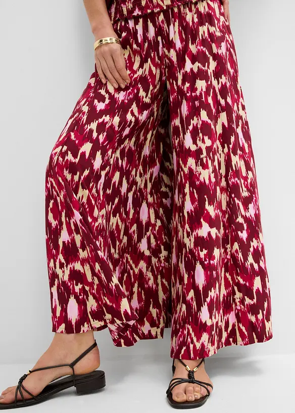 Pantaloni a palazzo in viscosa fluida, bonprix