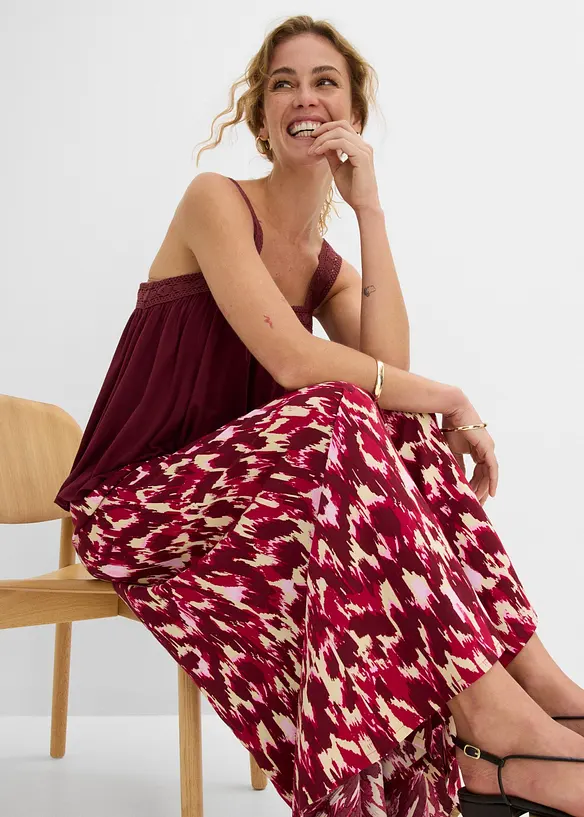 Pantaloni a palazzo in viscosa fluida, bonprix