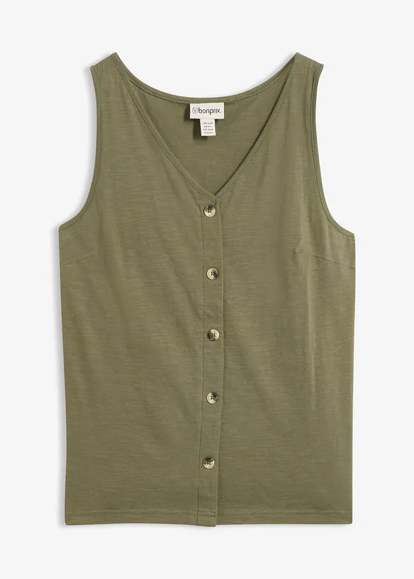 Top in filato fiammato di cotone biologico, bonprix