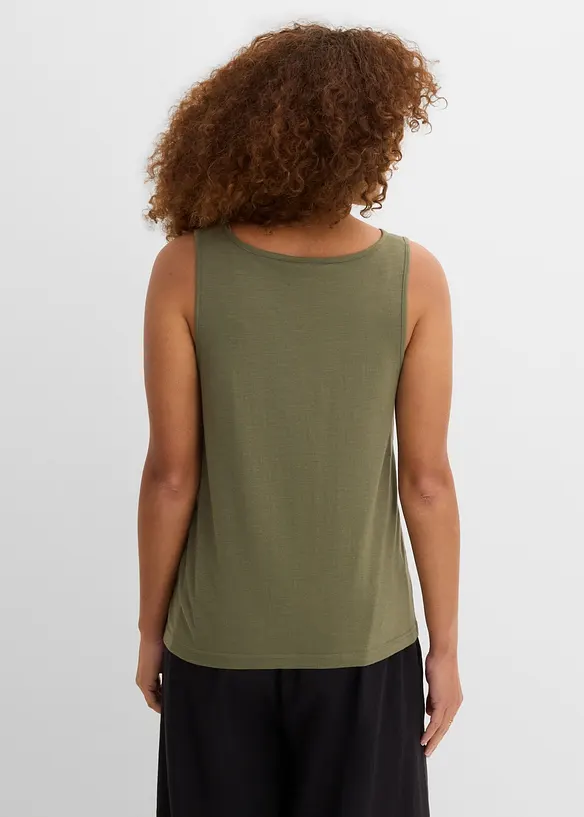 Top in filato fiammato di cotone biologico, bonprix