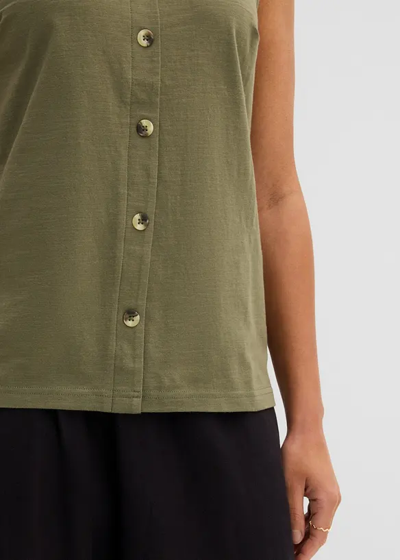 Top in filato fiammato di cotone biologico, bonprix