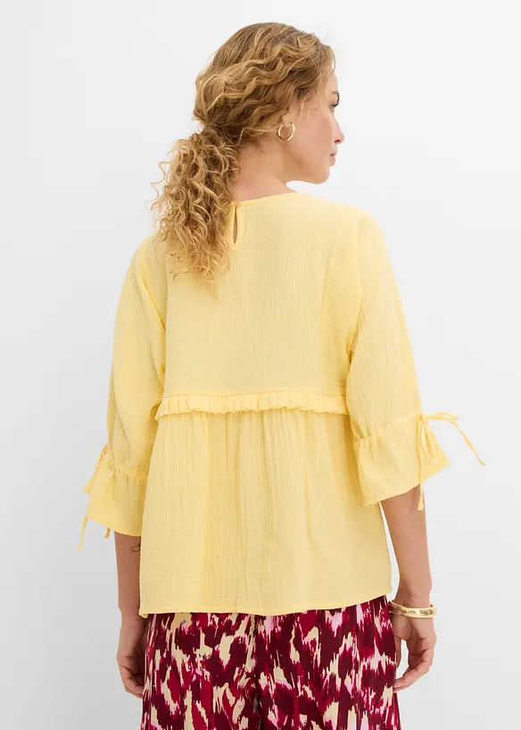 Blusa in mussola vaporosa, bonprix