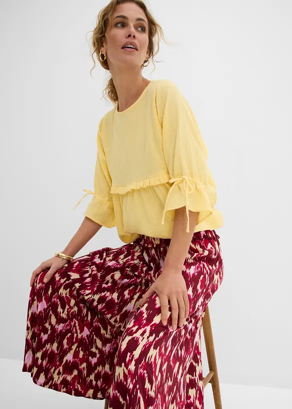 Blusa in mussola vaporosa, bonprix
